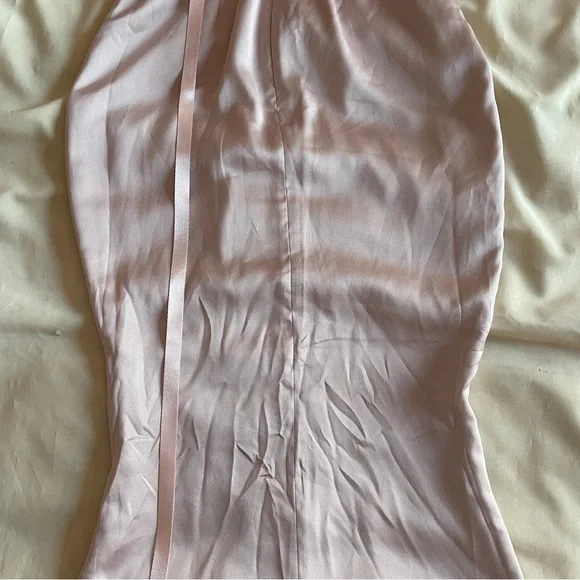NEW! House of CB- Baby Pink Olivette Crystal Satin Corset Maxi Dress Size Small - Picture 8 of 11